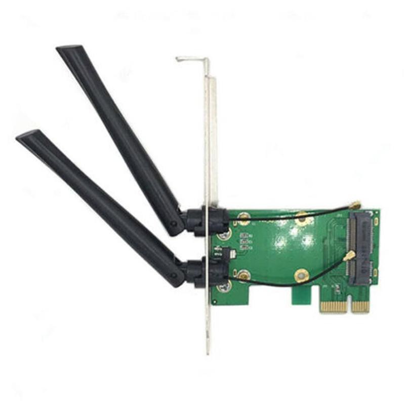 Thẻ mạng không dây mini PCIE sang PCI-E 1X + 2 adapter S1C8