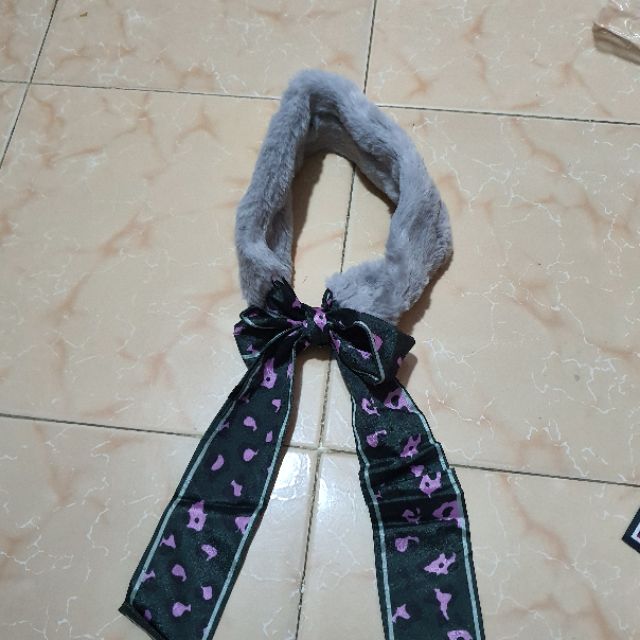 Khăn thỏ phối lụa cực ấm và sang - Sarah Beaute