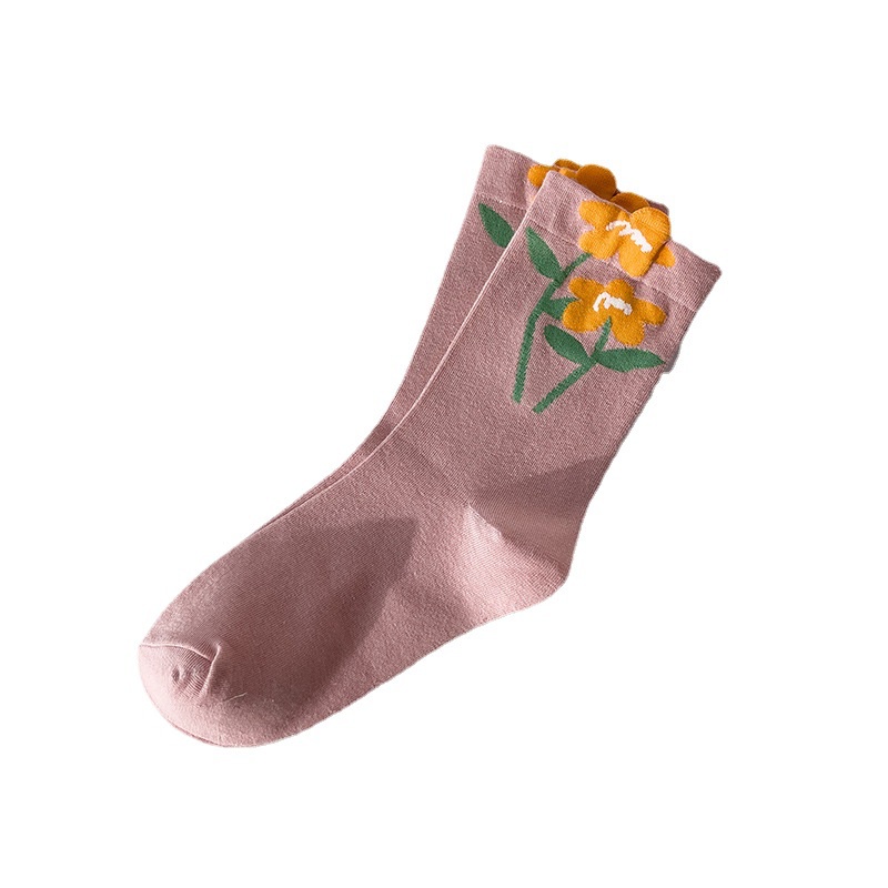 Vớ WAFNHA D488 in hoa thời trang cho nữ