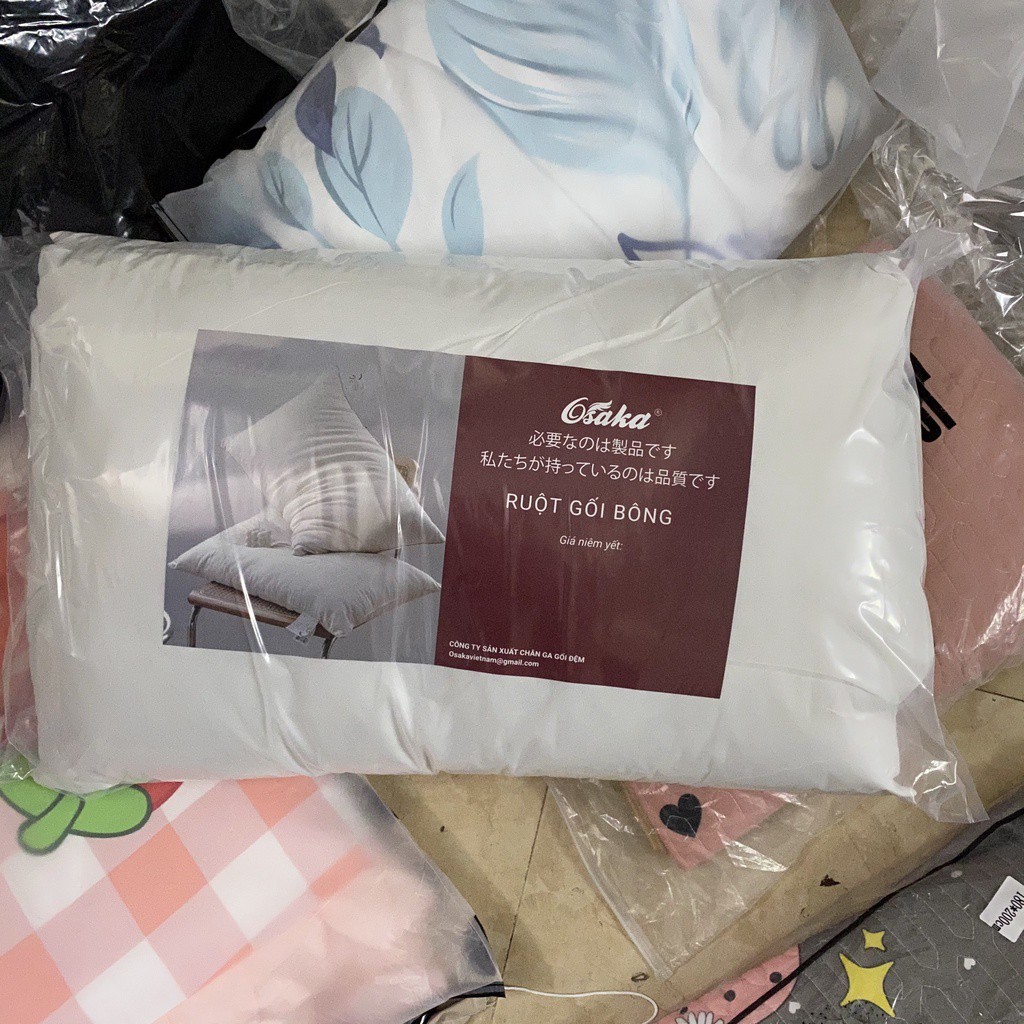 Set 2 ruột gối ép cotton Osaka Mịn Decor 45*65 mềm mại thoáng mát