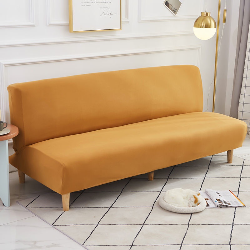 Vỏ Bọc Ghế Sofa Co Giãn Màu Trơn Không Tay Vịn