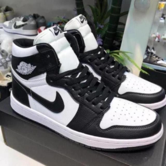 [Tặng Box/bill] Giày thể thao J0RDAN Đen trắng cao cổ