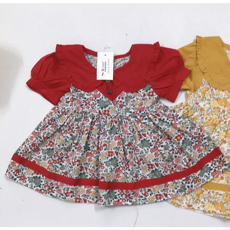 ( sét váy + mũ) Váy cho bé gái size từ 9 – 20kg, đầm bé gái dáng xòe thắt nơ dễ thương xinh xắn. Ảnh và video thật.