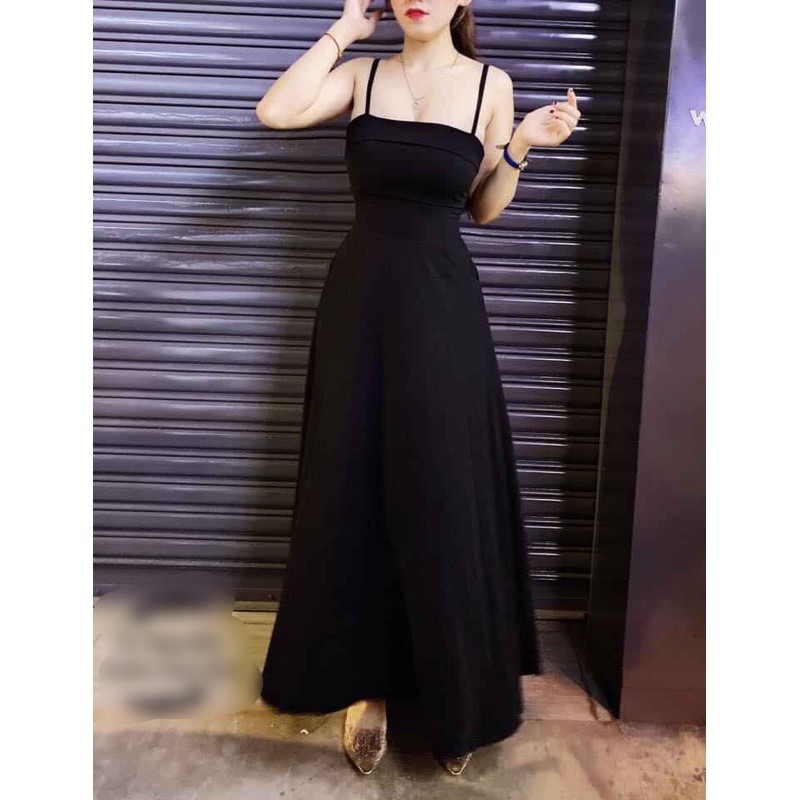 Đầm maxi 2 dây có túi siêu tiện lợi