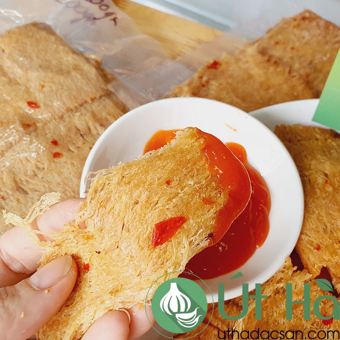 Mực Cán Tẩm Gia Vị Bịch 200gr Mực Tự Nhiên Thơm Ngon Tiện Dụng - Út Hà Đặc Sản