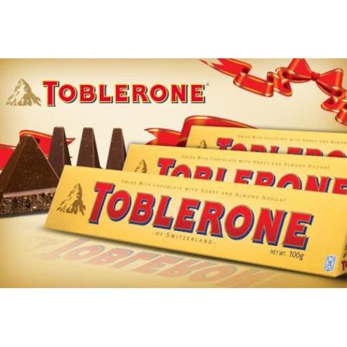 THANH SOCOLA SỮA MẬT ONG VÀ HẠNH NHÂN TOBLERONE 100G [tuyenshop]