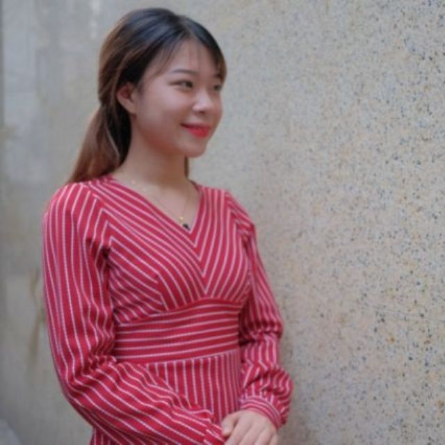 [Mã FATHANG5 giảm 10K đơn 50K] Đầm đối kẻ ăn gian chiều cao