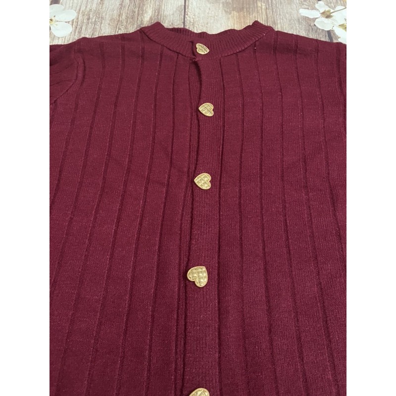 Áo carigan len đỏ QC