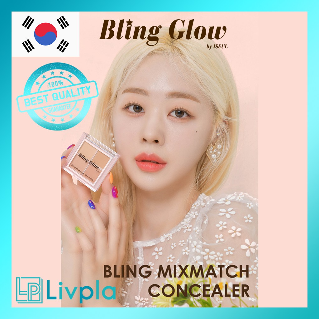 [Bling Glow] Bling Mix Match Concealer 4 color / Kem che khuyết điểm 4 màu / Bảng che khuyết điểm / Che khuyết điểm mắt