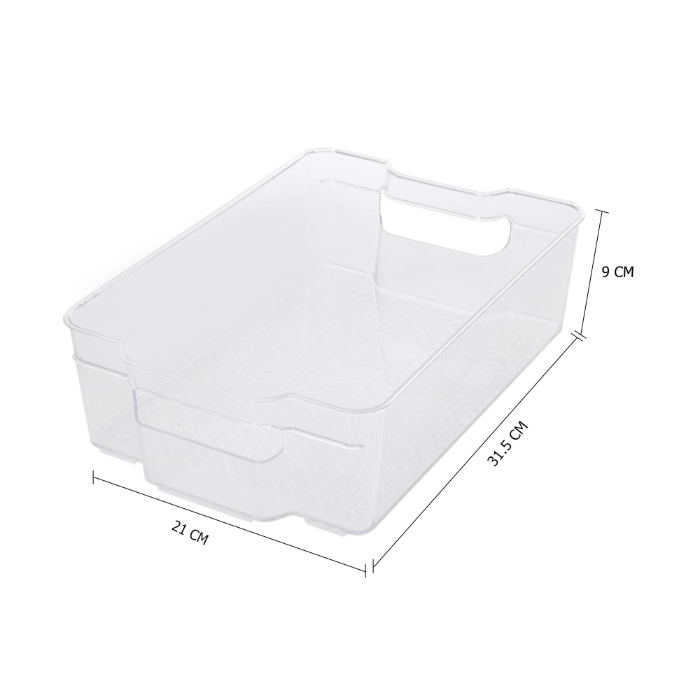 HomeBase KECH Hộp nhựa lưu trữ tủ lạnh có thể xếp chồng Thái Lan 9051 W37.5xD21xH9cm