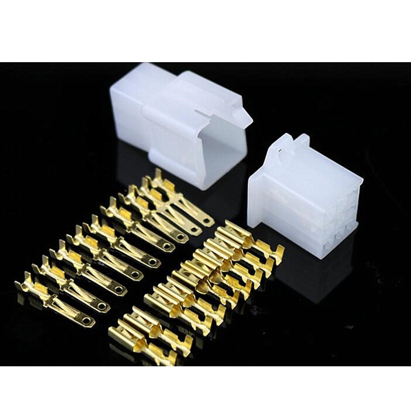 Set 5 Đầu Nối Dây 2.8mm 2P / 3P / 4P / 6p / 9p automobile 2.8 male Và female Cho Xe Máy