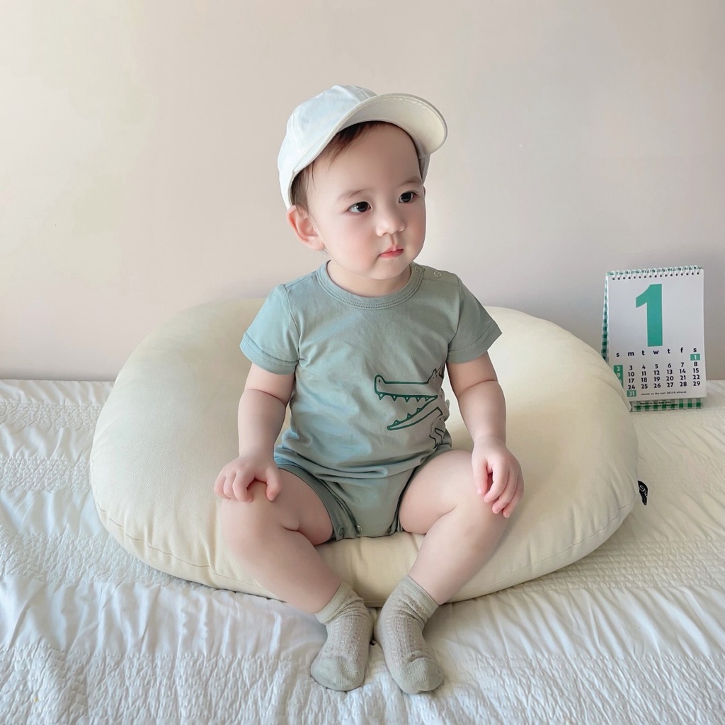 Bộ Quần Yếm In Hoạt Hình Dễ Thương Cho Trẻ Sơ Sinh 0-24 Tháng
