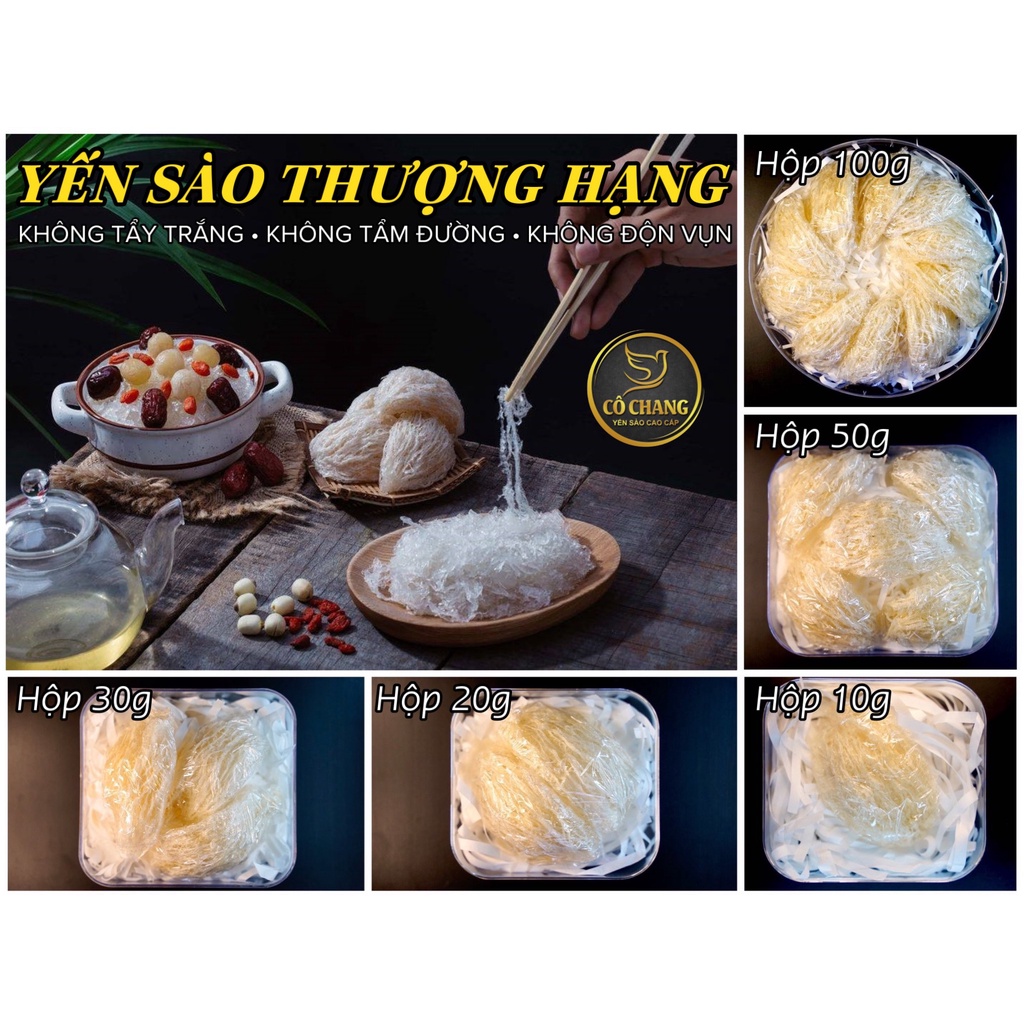 [TẶNG ĐƯỜNG VÀ TÁO] Yến Sào Tinh Chế Cao Cấp Loại 1 Hộp 10g, 20g