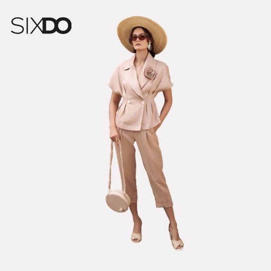 Quần âu nữ linen xắn gấu SIXDO