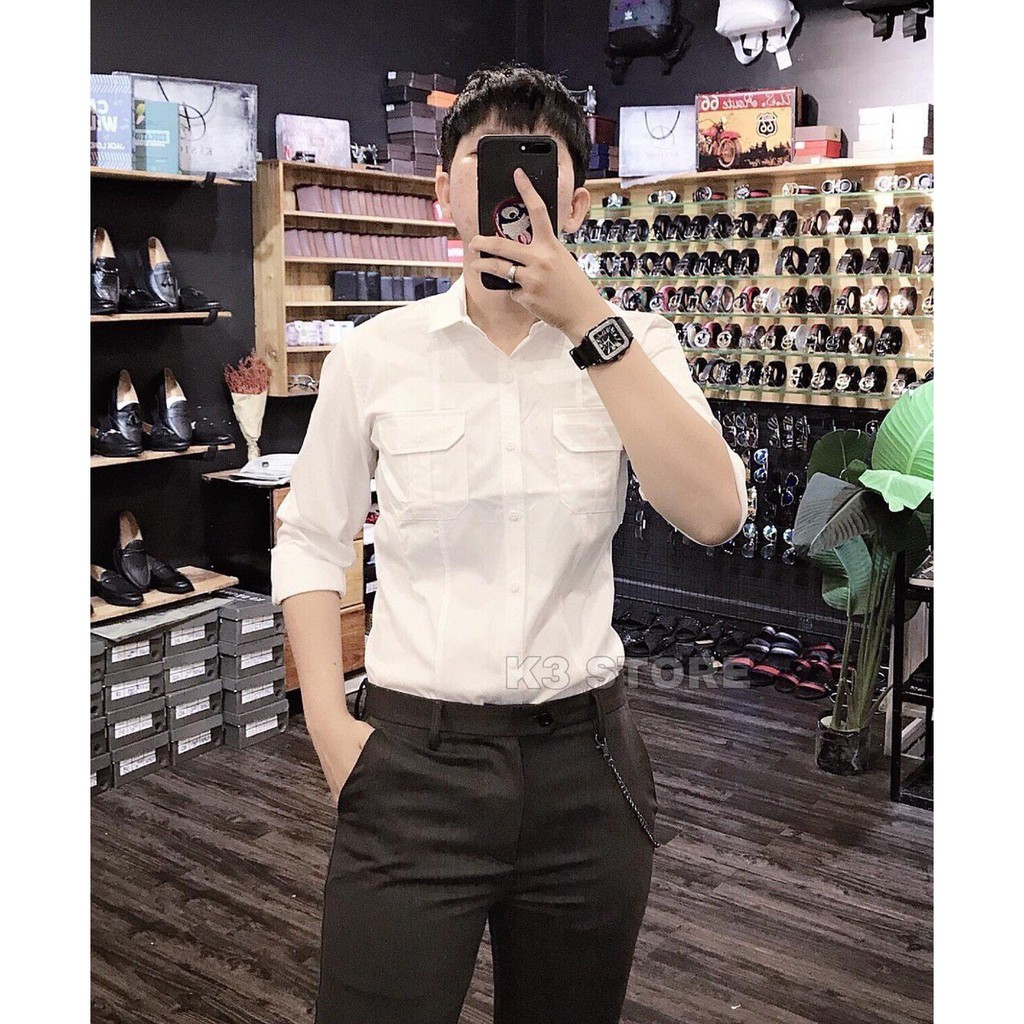 ÁO SƠ MI NAM CHẤT LỤA CAO CẤP MS054-5