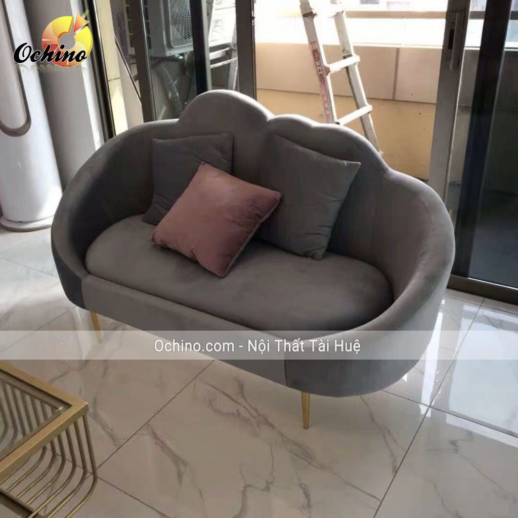 Ghế Sofa có tựa lưng hình mây cao cấp để phòng khách hoặc shop dài 1m8 ( đủ màu)