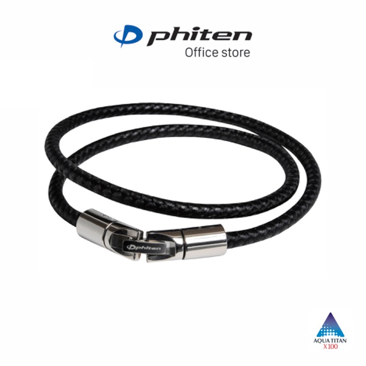 Vòng tay Phiten Rakuwa x100 leather touch