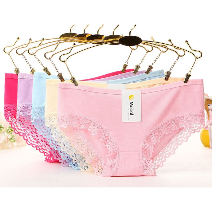 Combo 6 Quần Lót Nữ Coton Phối Ren MS1327