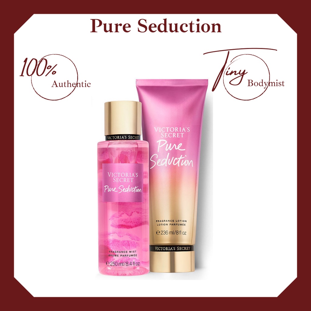 Bộ sản phẩm xịt thơm toàn thân bodymist Victoria's Secret: Pure Seduction 36ml - 250ml