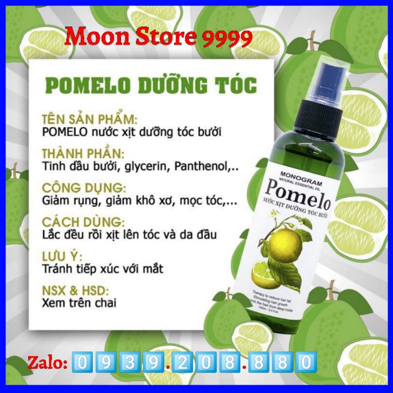 Combo 3 chai xịt mọc tóc tinh dầu bưởi Emer Pomelo - giúp mọc tóc, giảm gãy rụng, nuôi tóc chắc khoẻ, phục hồi