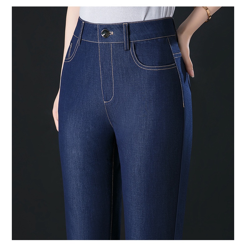 Q22357 Quần ống loe jean lửng nữ hè chất mềm rũ hàng nhập