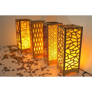 Đèn ngủ 3D bằng gỗ độc đáo