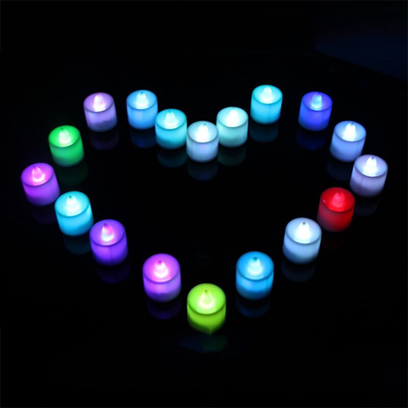 5 pcs Đèn LED hình nến nhiều màu sắc xinh xắn dành cho trang trí tiệc cưới Nhấp nháy