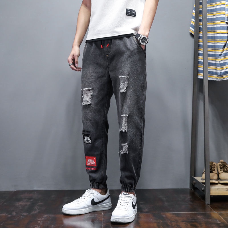 Quần Jeans Rút Dây Form Rộng Size Lớn S-5Xl Phong Cách Hàn Quốc Cho Nam 6 Kiểu