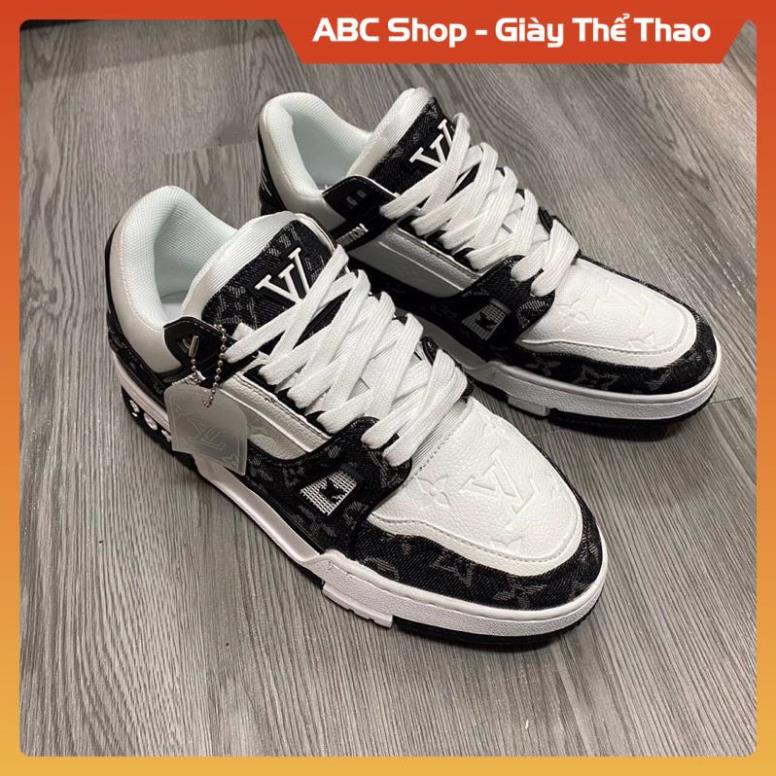 Giày LV xanh lá trắng bản sc, Giày thể thao nam nữ, giày louis vuitton xanh green