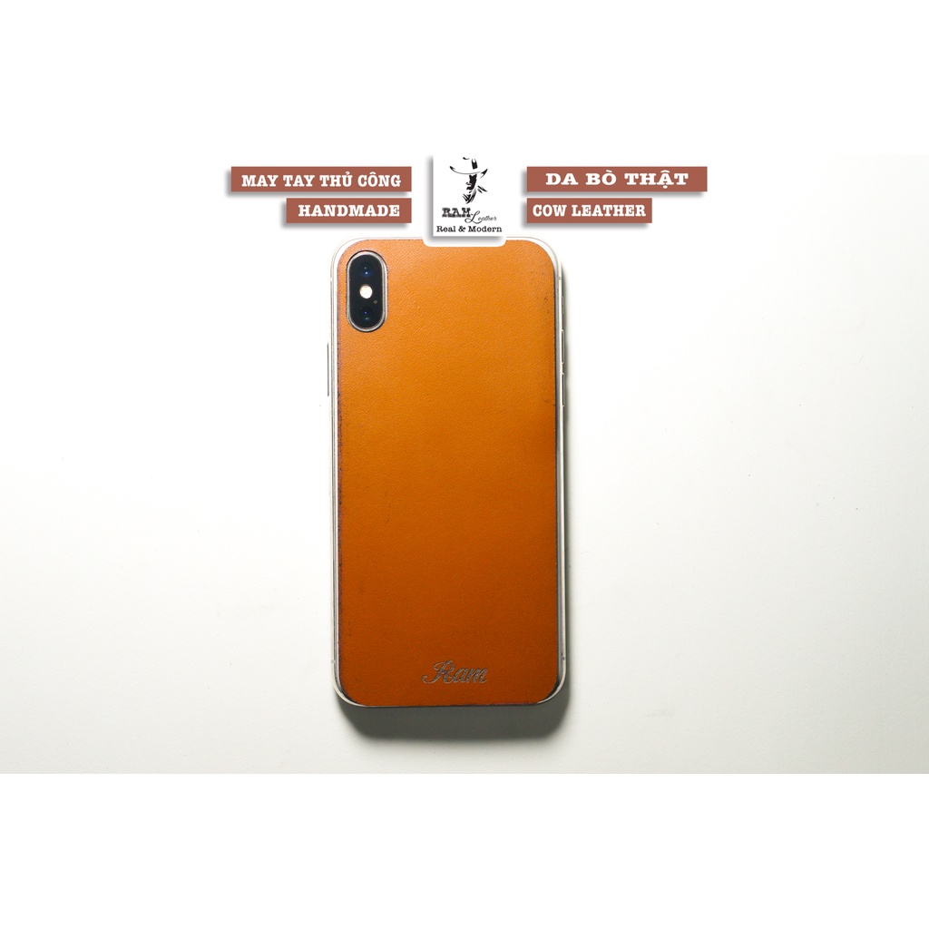Tấm Dán Lưng Iphone X Da Bò Cam - RAM Leather