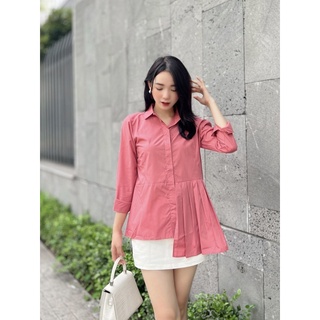 (SẴN) Áo sơ mi nửa dập li