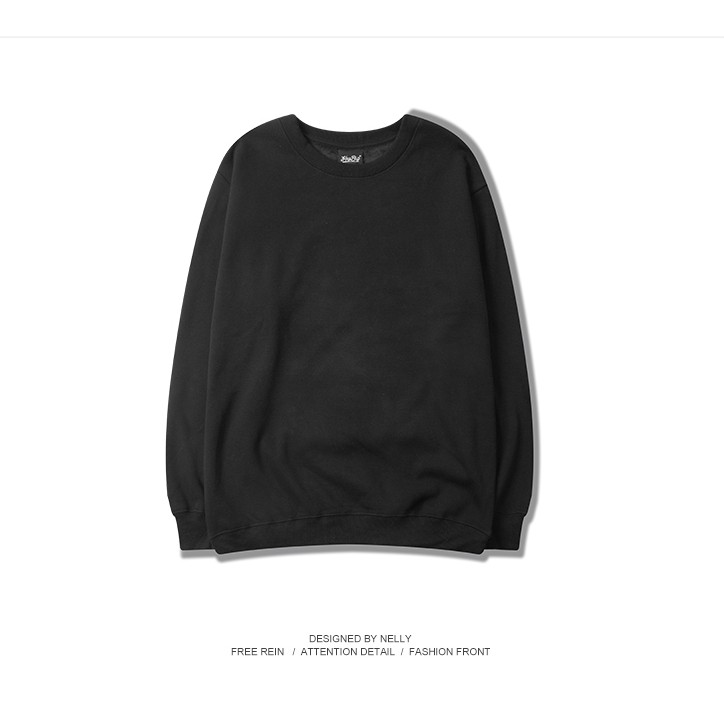 Áo Sweater Nelly Heybig trơn màu đen