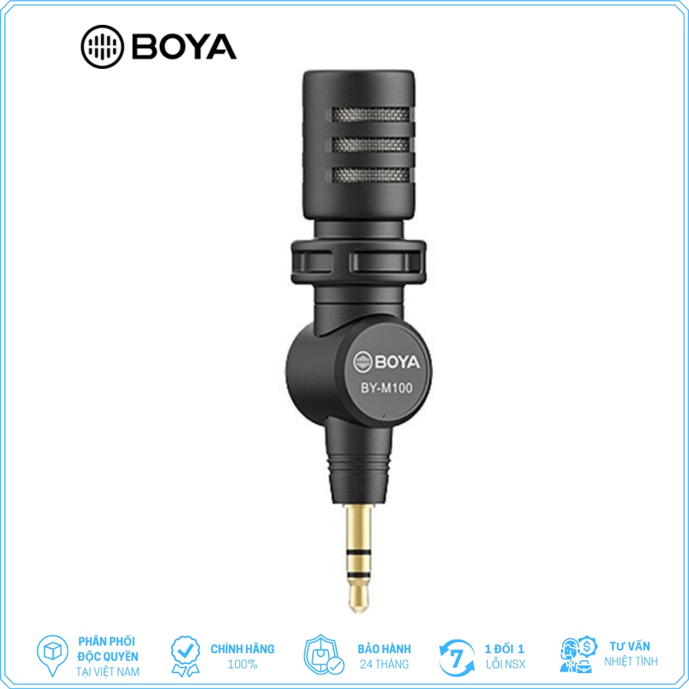 [Mã ELHACE giảm 4% đơn 300K] BOYA BY-M100 - Hàng Chính Hãng - Mic thu âm cổng 3.5mm TRS | Dành cho Máy ảnh