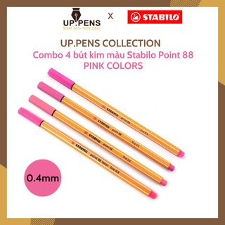 Combo 4 bút line Stabilo Point 88 Fineliner Markers Pen – Pink Colors