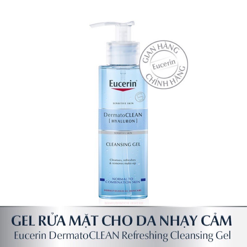 Eucerin Sữa Rửa Mặt Dạng Gel Dành Cho Da Nhạy Cảm Dermato Clean Gel 200ml