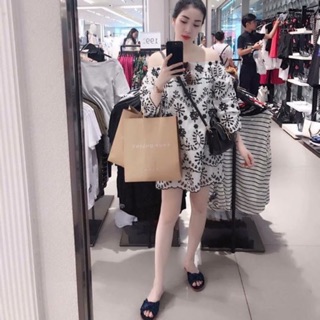 Đầm zara trễ vai