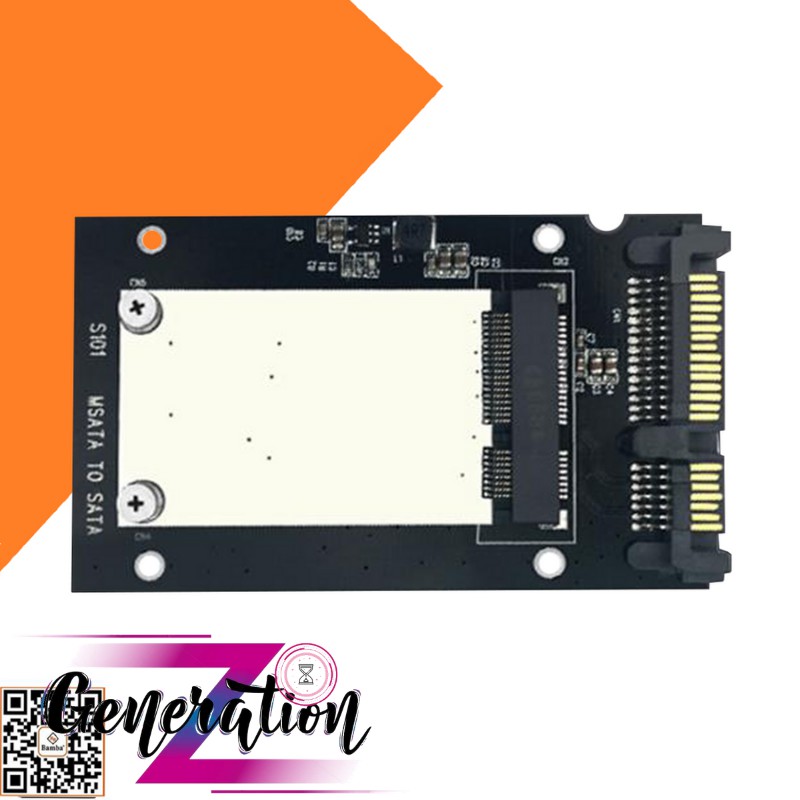 HỘP ĐỰNG Ổ CỨNG SSD MSATA - BOX SSD MSATA RA SATA 3 BAMBA B2 - VỎ NHÔM + MÀU ĐEN