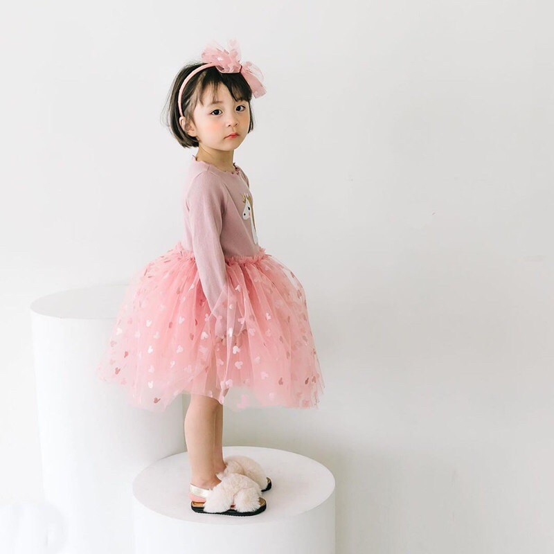 Đầm kỳ lân công chúa cho bé gái - kèm ảnh thật