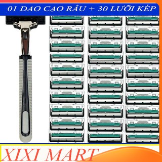 Dao cạo râu - Dao cạo râu combo 30 lưỡi kép.