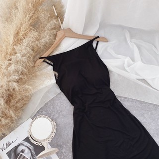 Đầm maxi đen hở lưng 10137