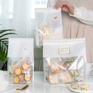 Túi đựng bánh mì/cookie trắng gập miệng (set 10c)