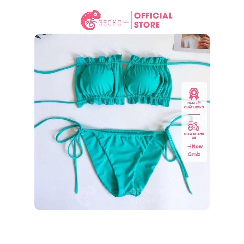 Bikini Đồ Bơi 2 Mảnh Vuông Cúp Ngực GK0266 (Ảnh Thật, Nhiều Màu)