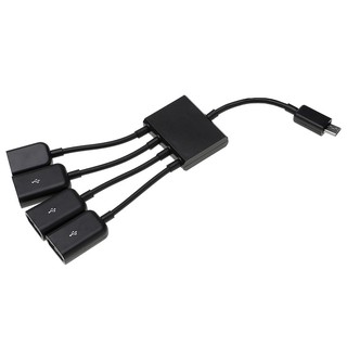 Adapter Chuyển Đổi Micro Usb Sang 3 Cổng Usb 2.0 Màu Đen