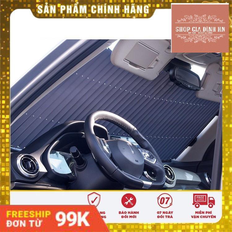 [Giảm 50%] Rèm che nắng thông minh cho ô tô dạng quạt nan kích thước 155x65 cm ( bạc )