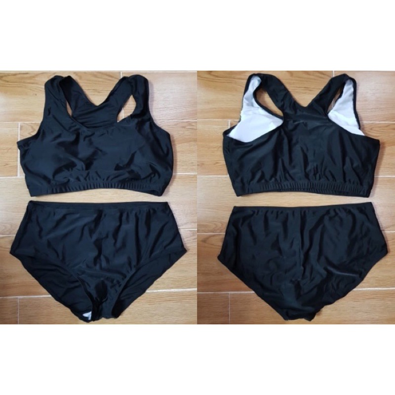 bộ bơi short màu đen big size 4 manh tay dài in chữ surf size 70-100kg