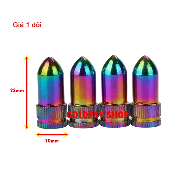 Ốc chân van ô tô xe máy 7 màu titan - Ốc chụp van vòi xe máy 7 màu trang trí