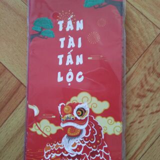 [HCM] Bao Lì Xì Năm Mới Đỏ Rực (1 xấp 6 bao)