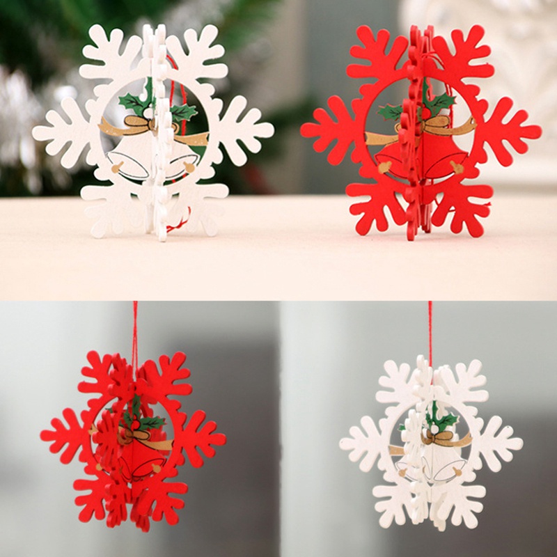 Phụ kiện treo trang trí Giáng sinh hình ngôi sao và bông tuyết