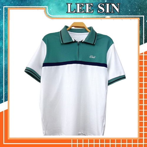 Áo thun polo nam vải cá sấu cotton phom suông, Áo cổ trụ bẻ phối màu đẹp nổi bật, phong cách cá tính - Leesin
