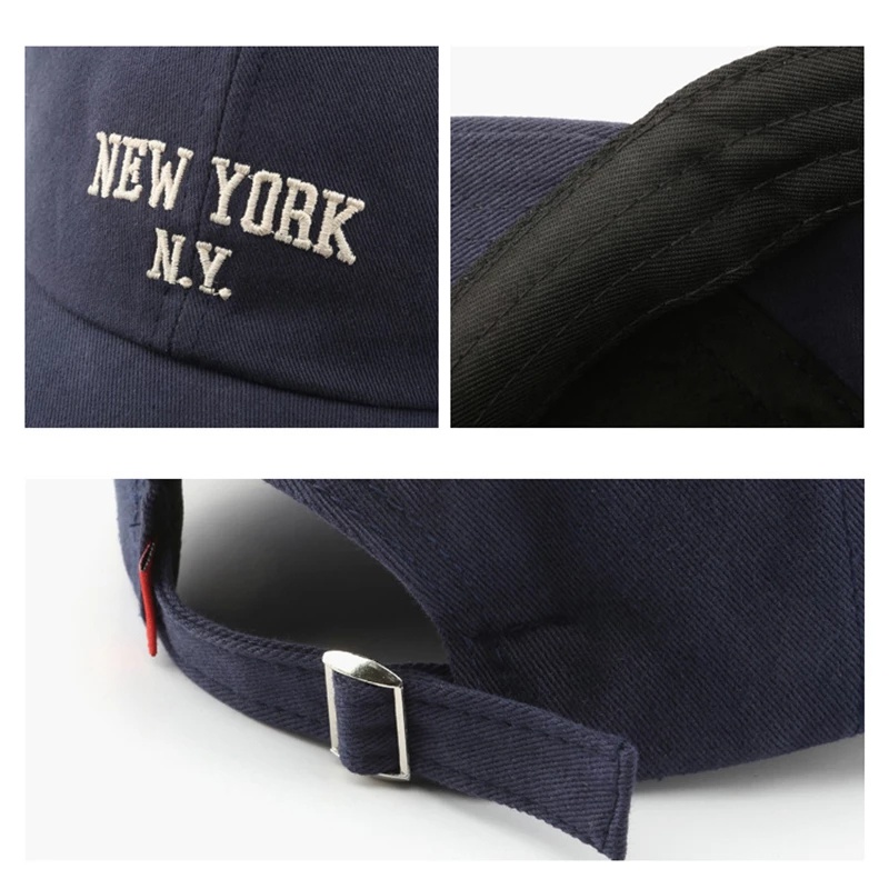 Mũ lưỡi trai nam nữ thêu chữ vải kaki, nón kết thời trang Hàn Quốc cao cấp NEW YORK NY